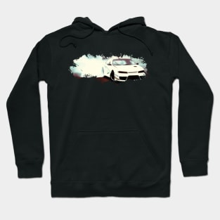 White Car Drift Hoodie